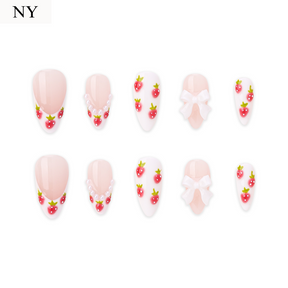 Strawberry Ballet | Handgjorda press-on-naglar